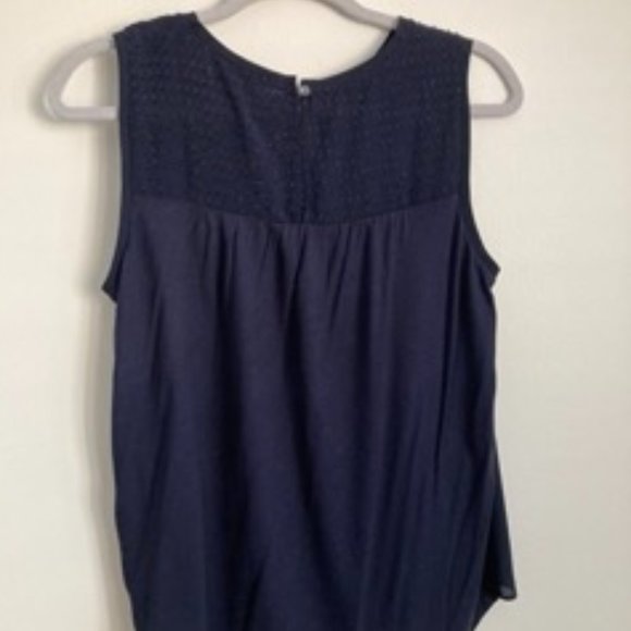 Loft Women's Small Navy Blue Sleeveless Top - Picture 2 of 2